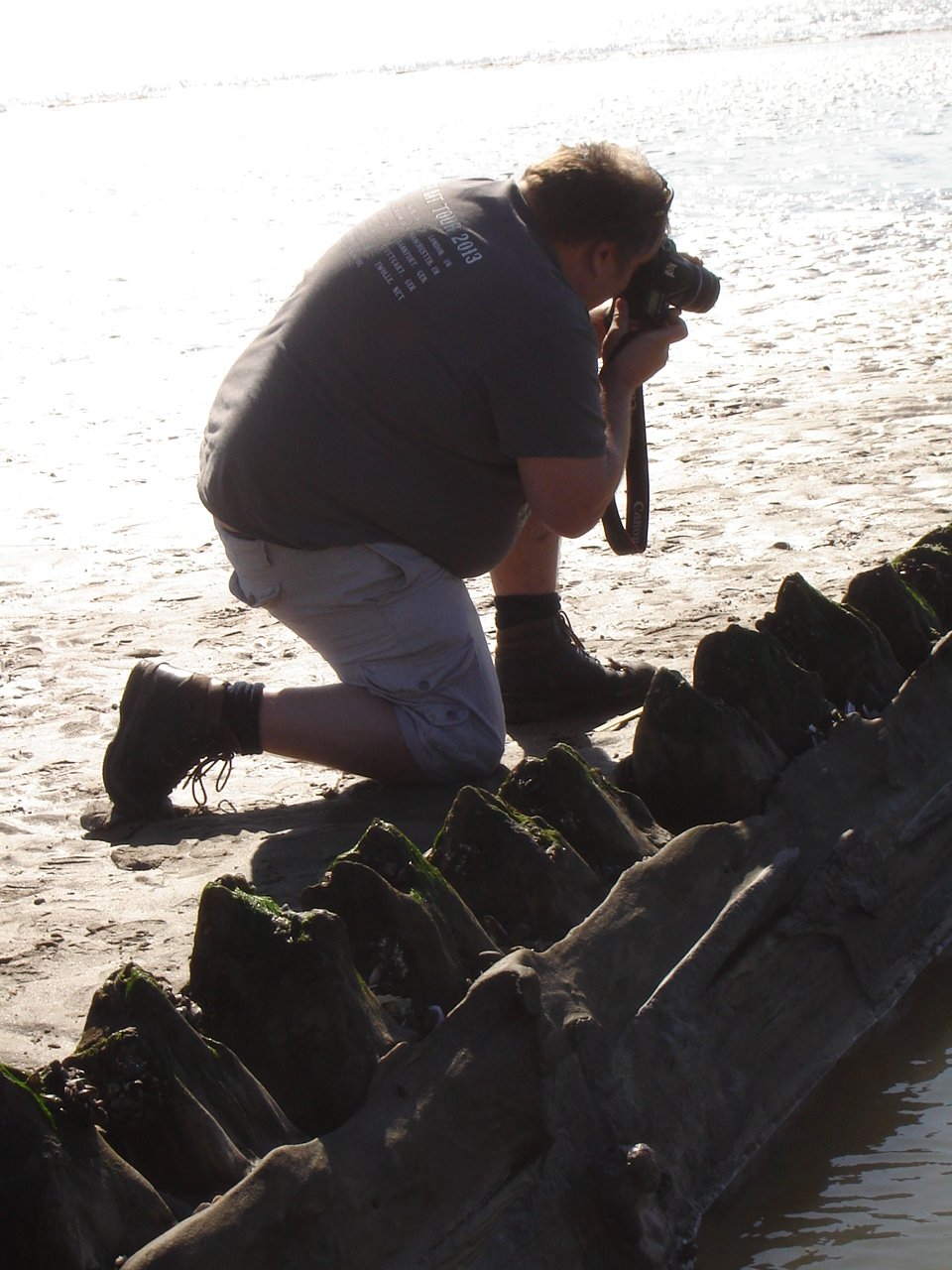 The Marros Sands Wreck being Photographed